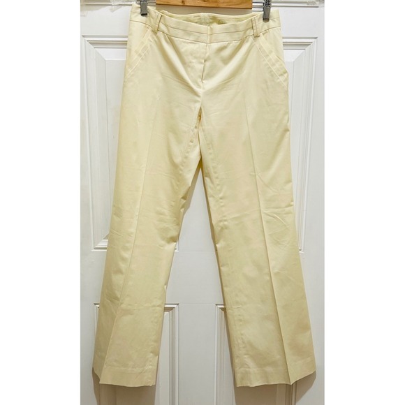 Tory Burch Womens tailored Pant cream Cotton Blend Career Casual - Picture 1 of 3